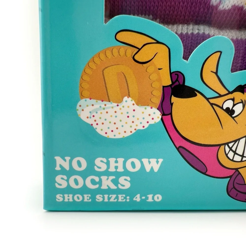 Dunkaroos Womens No Show Socks Retro 90s Snack Kangaroo Colorful Fun Gift Purple